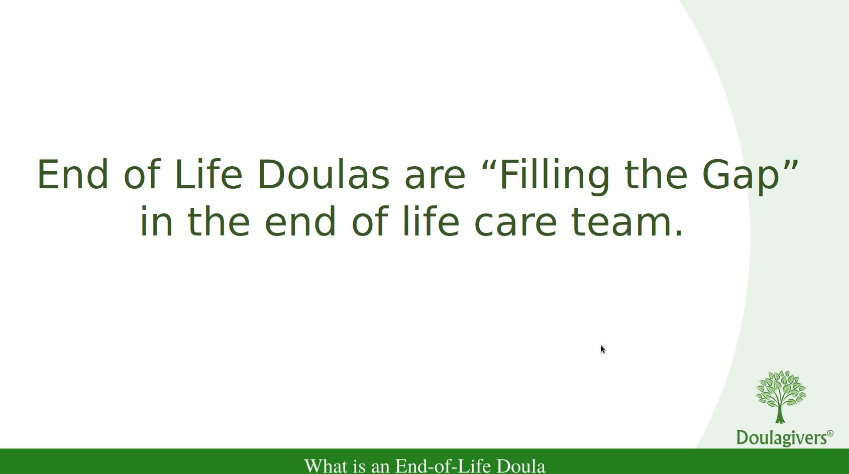 Doula offering emotional support during transition
