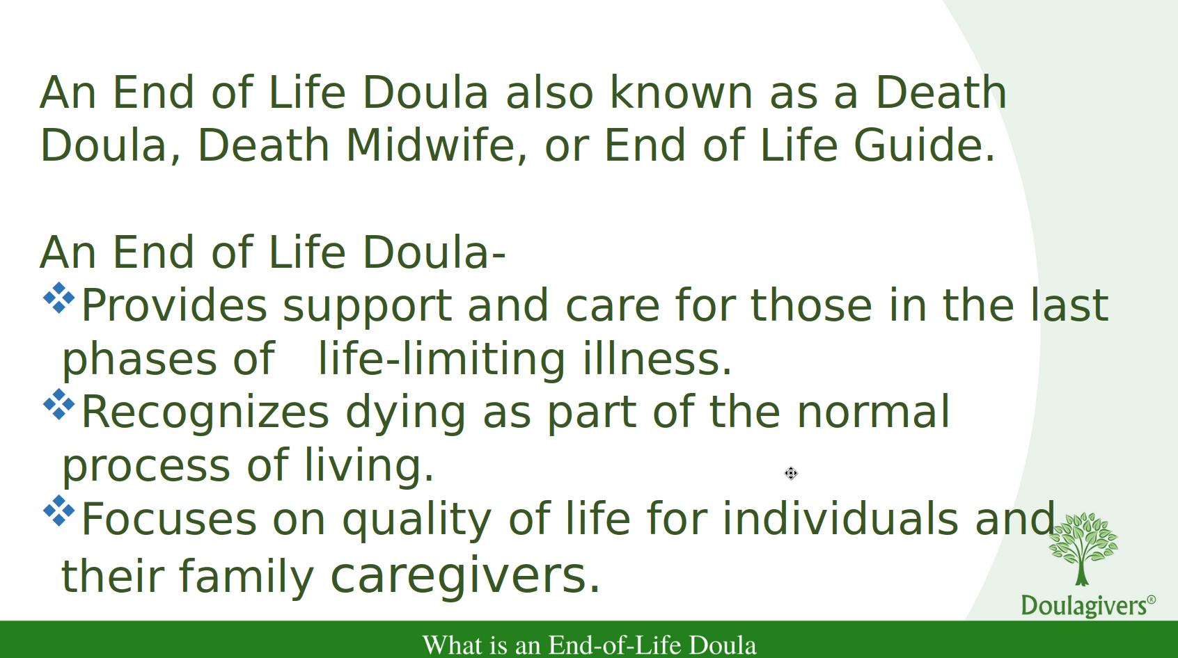 Peaceful doula moment with client