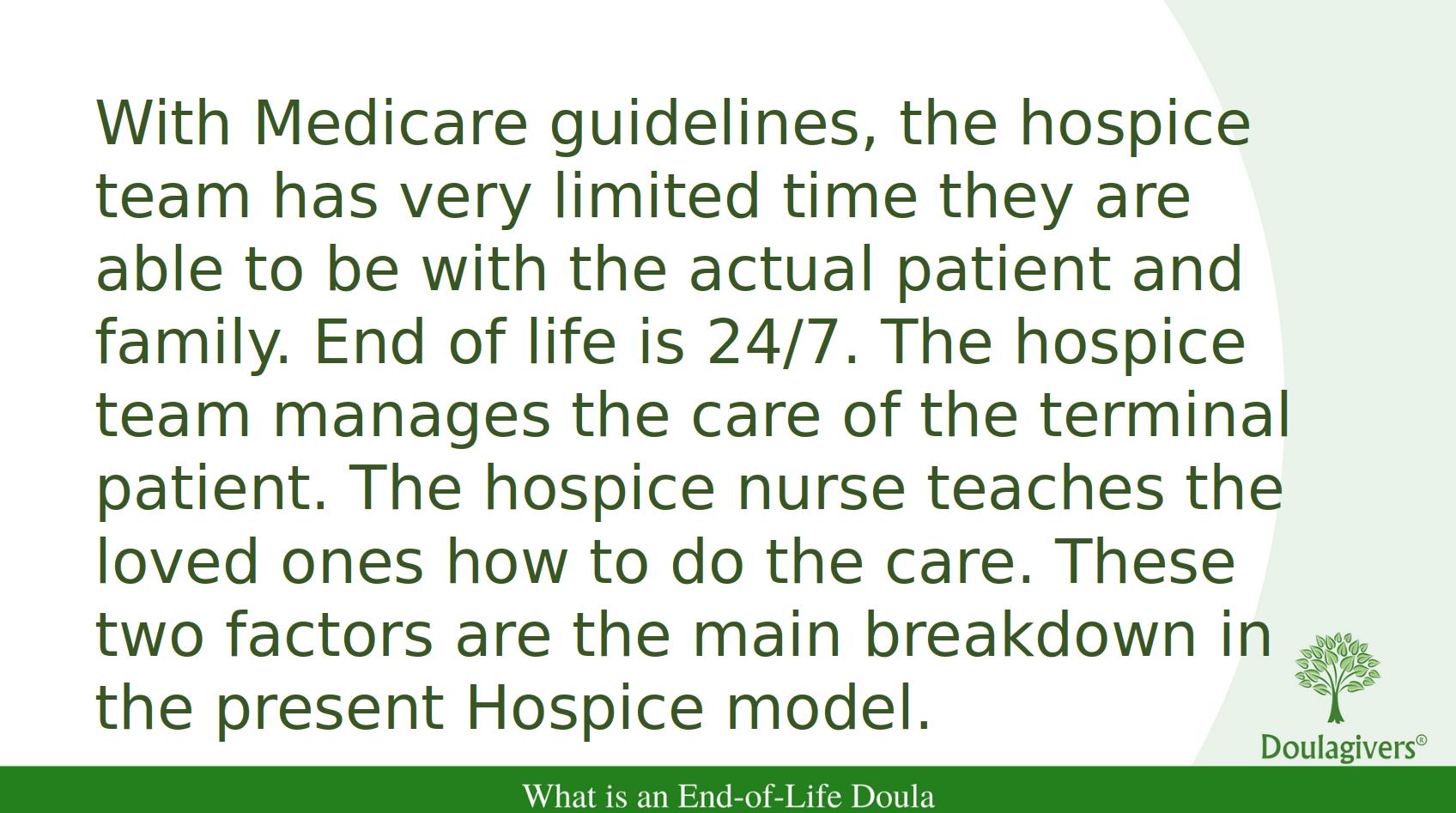 Support and care during a critical moment
